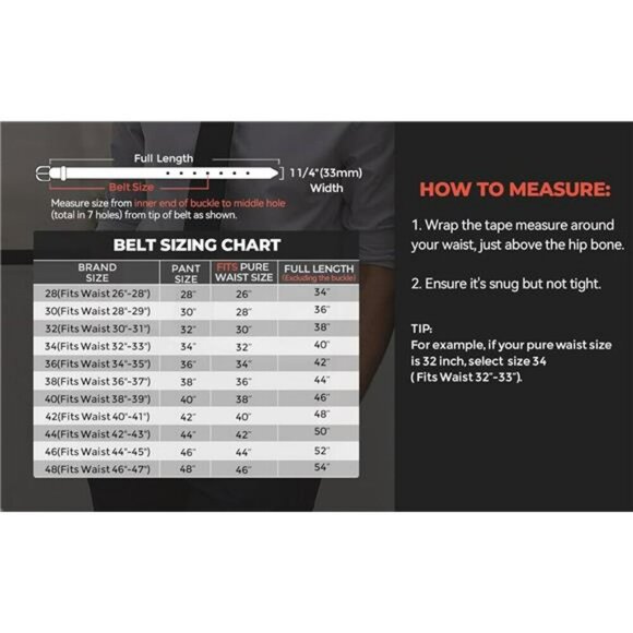 Men's Genuine Leather Dress Belt Classic Formal Casual Work Waist Accessory - Picture 6 of 7